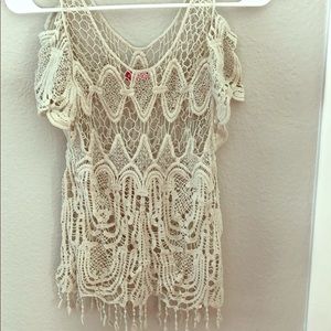 Small White Lace Cover Up